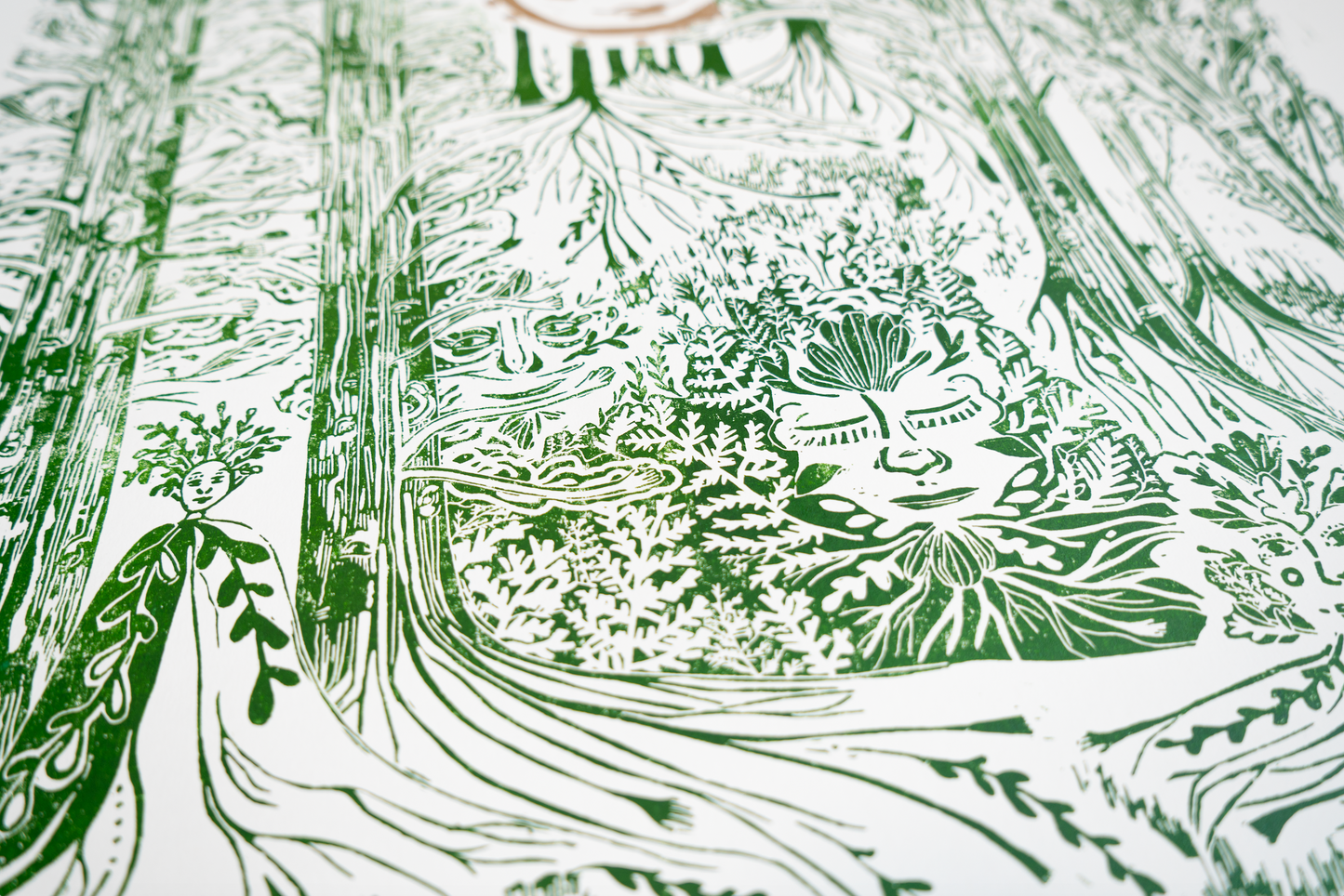 'Trees Tell us Secrets' Linocut Print