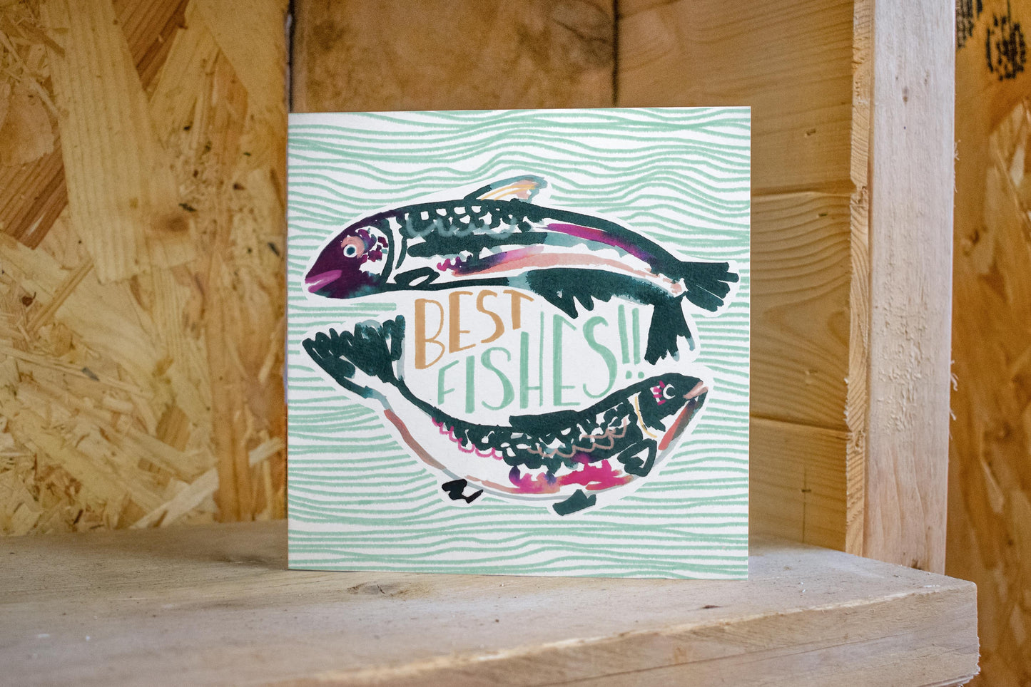 'Best Fishes' Greetings Card