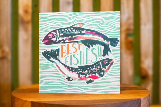 'Best Fishes' Greetings Card