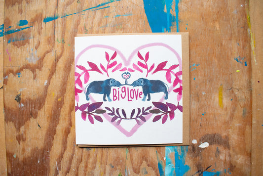 'Big Love' Greetings Card