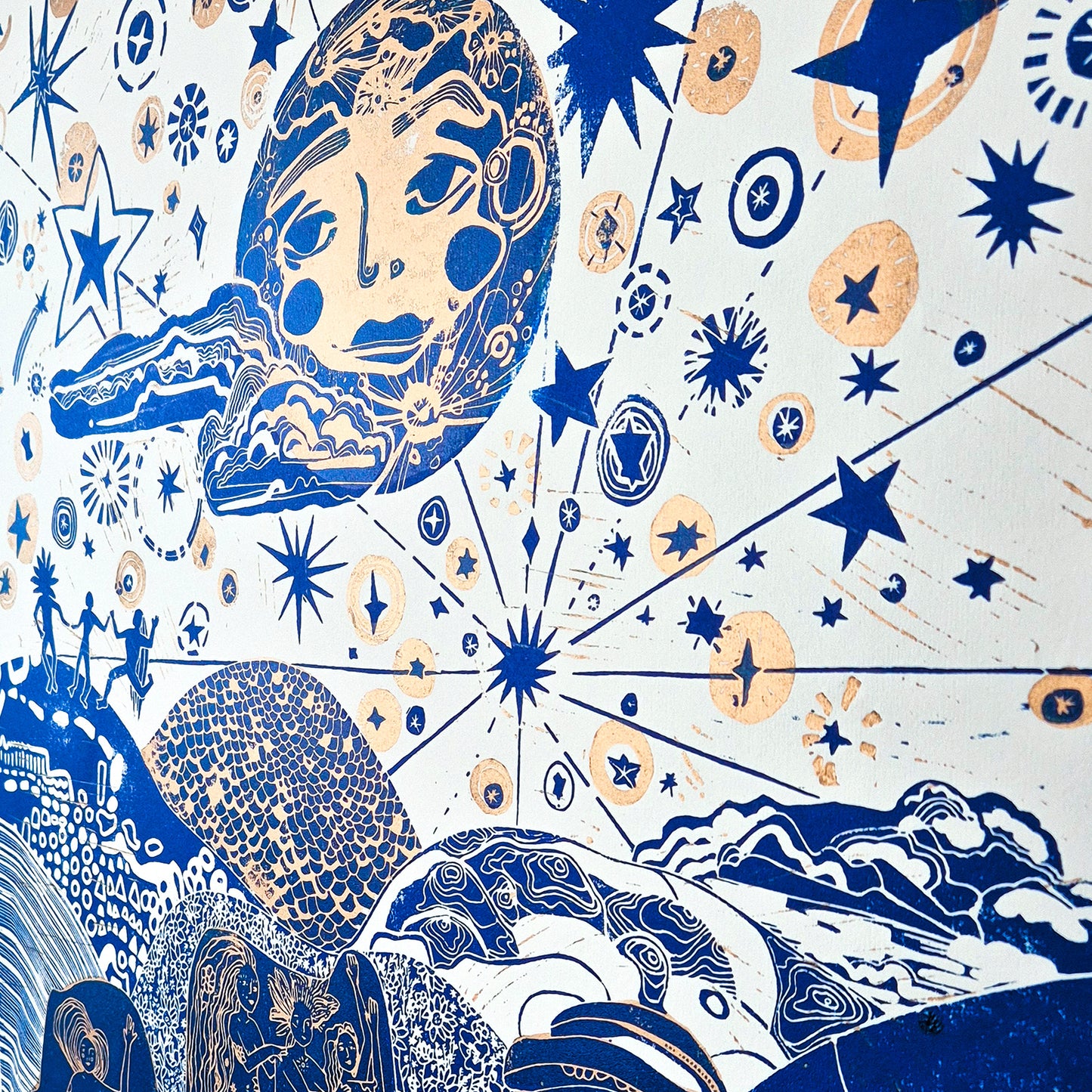 'Folklore' Linocut Print