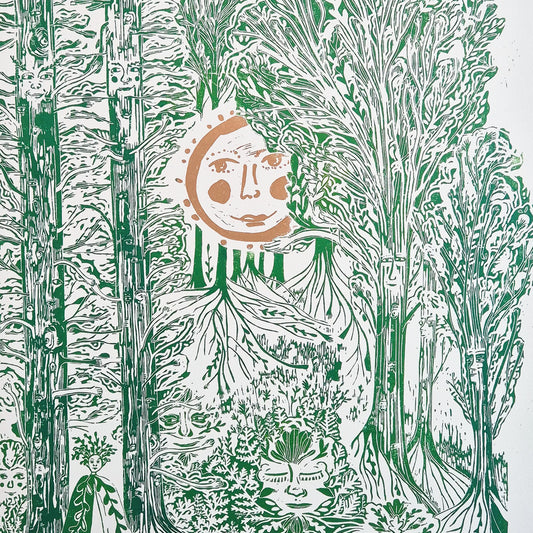 'Trees Tell us Secrets' Linocut Print
