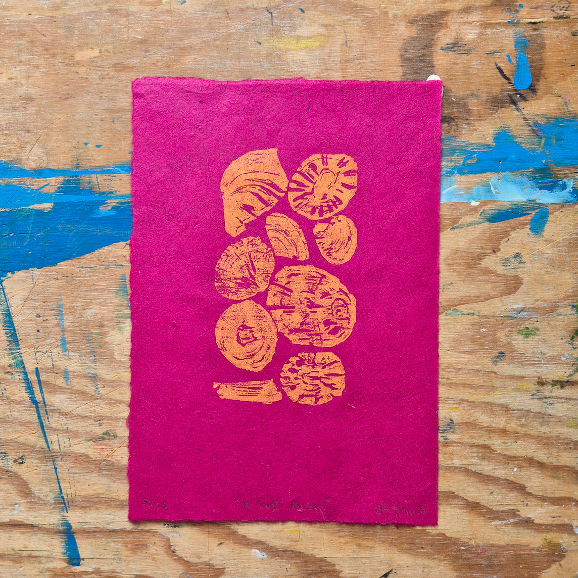 'A Full Pocket' Woodcut Print