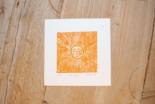 'Sun Spirit' Linocut Print